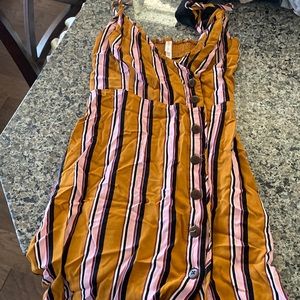 XS multi colored dress. Loose flowy. Ties at top